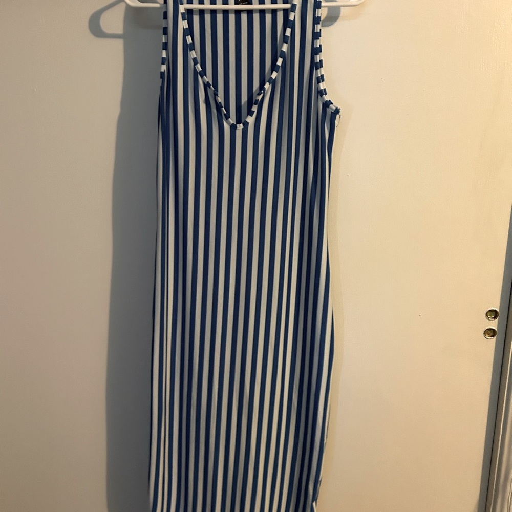 SHEIN Women’s blue & white stripped dress
